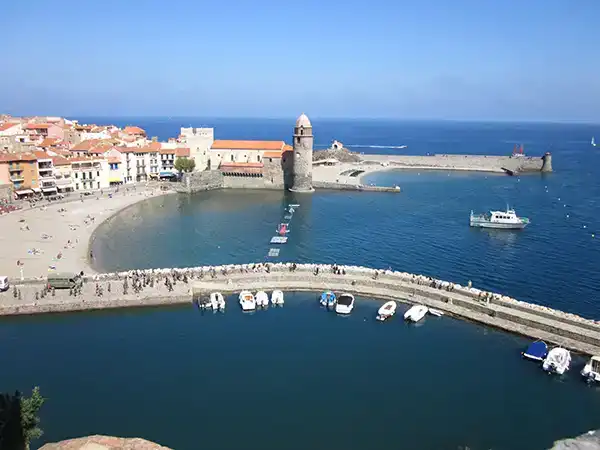 vue aérienne de Collioure